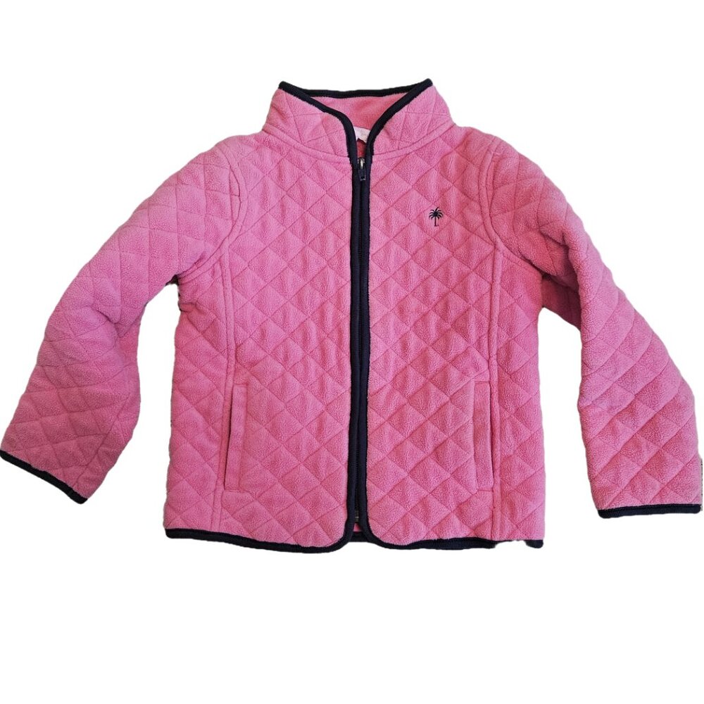 Lilly Pulitzer pink quilted girls jacket Sz 5